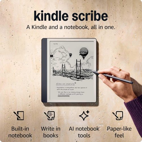 Kindle Scribe (64 GB) Redesigned Display - Premium Pen - Tungsten