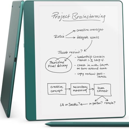 Kindle Scribe (64 GB) Redesigned Display - Premium Pen - Metallic Jade